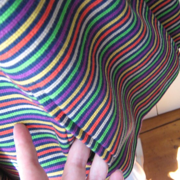 Talbots Navy Multi-colored Striped Jacket with Pockets - Picture 4 of 6